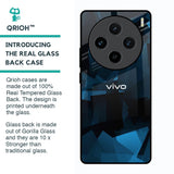Polygonal Blue Box Glass Case For Vivo X100 5G
