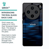 Blue Rough Abstract Glass Case for Vivo X100 5G