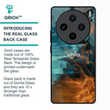 Golden Splash Glass Case for Vivo X100 5G