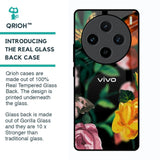 Flowers & Butterfly Glass Case for Vivo X100 5G