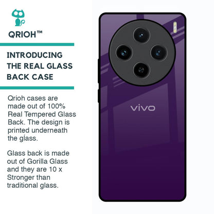 Dark Purple Glass Case for Vivo X100 5G
