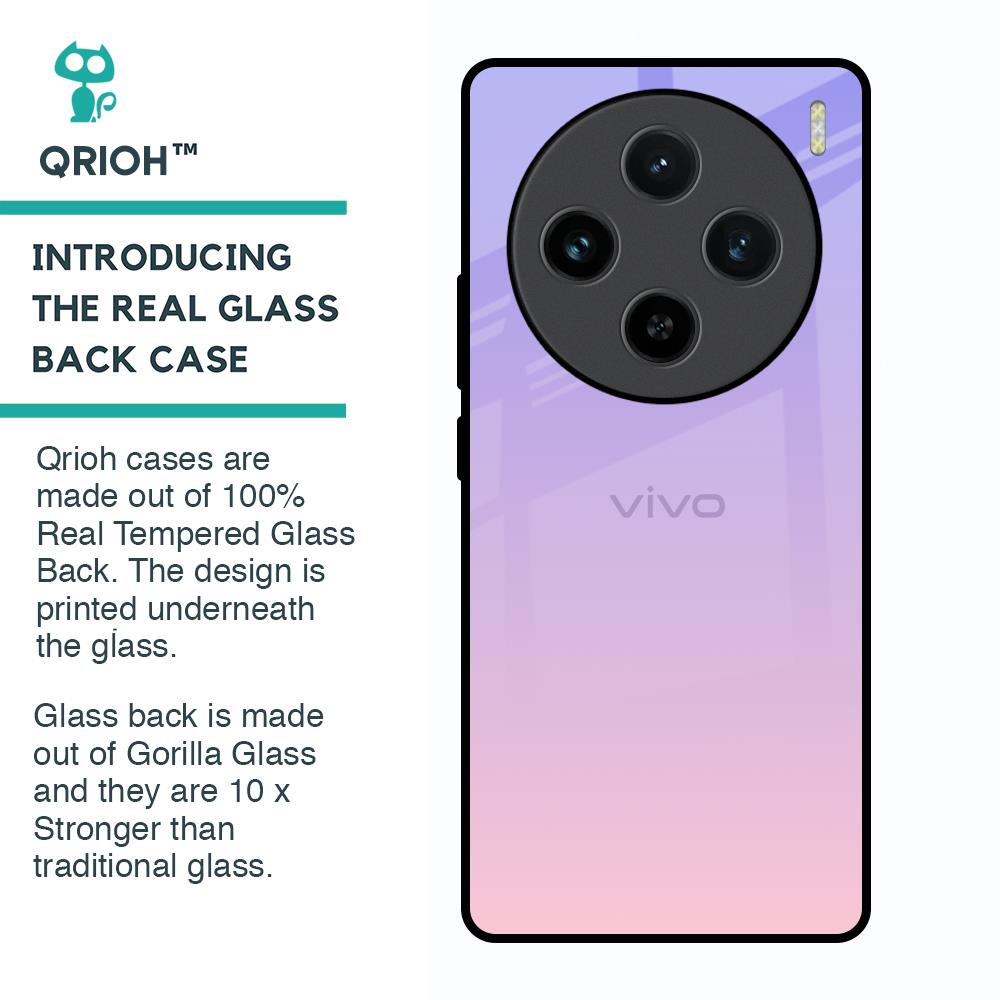 Lavender Gradient Glass Case for Vivo X100 5G