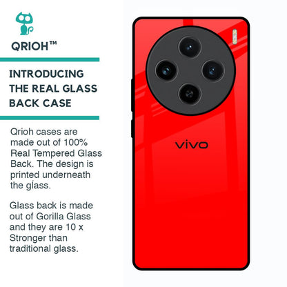 Blood Red Glass Case for Vivo X100 5G