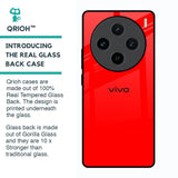 Blood Red Glass Case for Vivo X100 5G