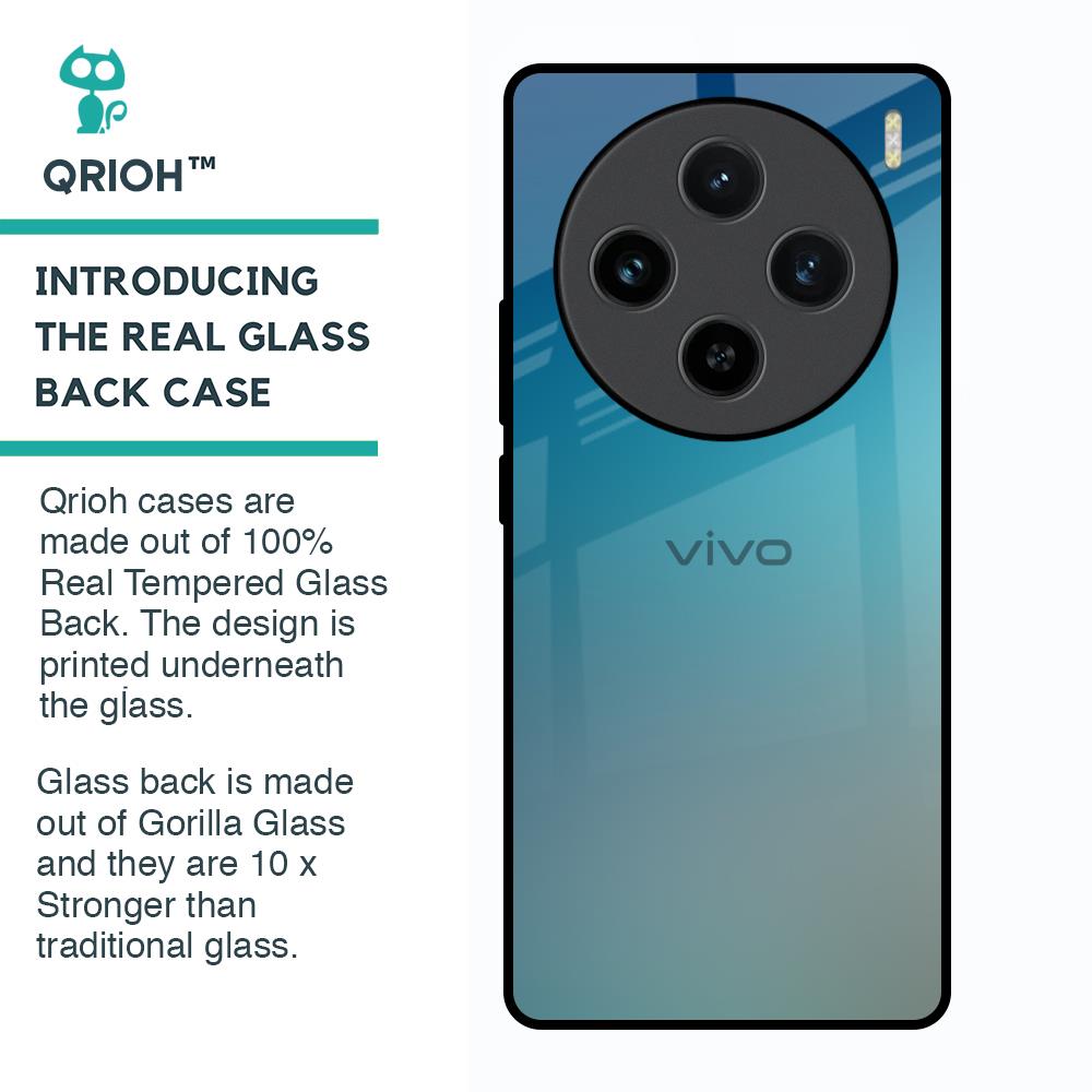 Sea Theme Gradient Glass Case for Vivo X100 5G
