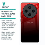Maroon Faded Glass Case for Vivo X100 5G
