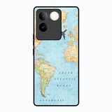 Travel Map Vivo T2 Pro 5G Glass Back Cover Online