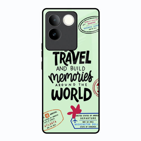 Travel Stamps Vivo T2 Pro 5G Glass Back Cover Online