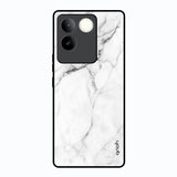Modern White Marble Vivo T2 Pro 5G Glass Back Cover Online