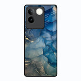 Blue Cool Marble Vivo T2 Pro 5G Glass Back Cover Online