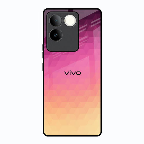 Geometric Pink Diamond Vivo T2 Pro 5G Glass Back Cover Online