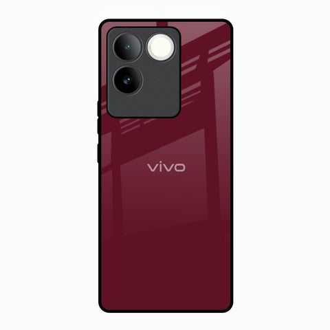 Classic Burgundy Vivo T2 Pro 5G Glass Back Cover Online