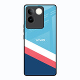 Pink & White Stripes Vivo T2 Pro 5G Glass Back Cover Online