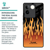 Fire Flame Glass Case for Vivo T2 Pro 5G