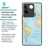 Travel Map Glass Case for Vivo T2 Pro 5G