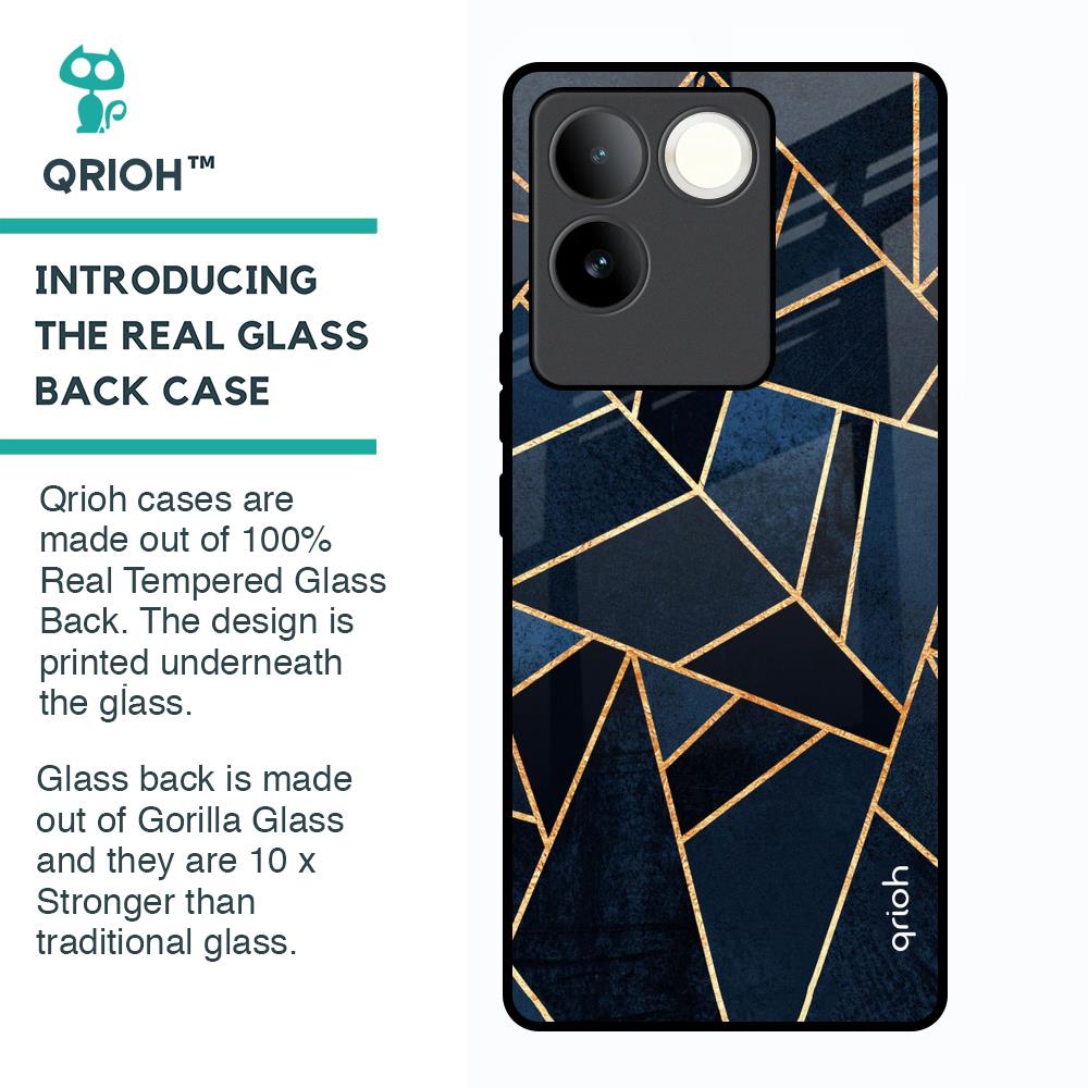 Abstract Tiles Glass Case for Vivo T2 Pro 5G