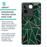Abstract Green Glass Case For Vivo T2 Pro 5G