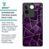 Geometric Purple Glass Case For Vivo T2 Pro 5G