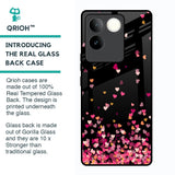 Heart Rain Fall Glass Case For Vivo T2 Pro 5G