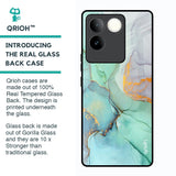 Green Marble Glass Case for Vivo T2 Pro 5G