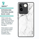 Modern White Marble Glass Case for Vivo T2 Pro 5G
