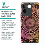 Floral Mandala Glass Case for Vivo T2 Pro 5G