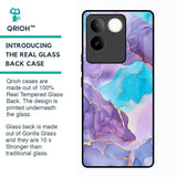 Alcohol ink Marble Glass Case for Vivo T2 Pro 5G