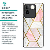 Geometrical Marble Glass Case for Vivo T2 Pro 5G