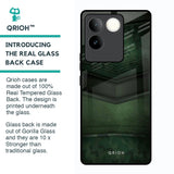 Green Leather Glass Case for Vivo T2 Pro 5G