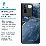 Deep Ocean Marble Glass Case for Vivo T2 Pro 5G