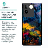 Multicolor Oil Painting Glass Case for Vivo T2 Pro 5G