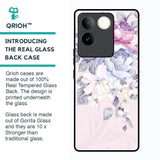 Elegant Floral Glass Case for Vivo T2 Pro 5G