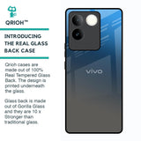 Blue Grey Ombre Glass Case for Vivo T2 Pro 5G