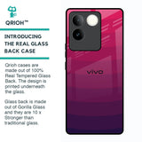 Wavy Pink Pattern Glass Case for Vivo T2 Pro 5G