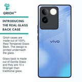 Vibrant Blue Texture Glass Case for Vivo T2 Pro 5G