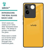Fluorescent Yellow Glass case for Vivo T2 Pro 5G