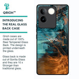 Golden Splash Glass Case for Vivo T2 Pro 5G