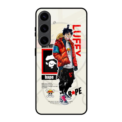 Bape Luffy Samsung Galaxy S24 5G Glass Back Cover Online