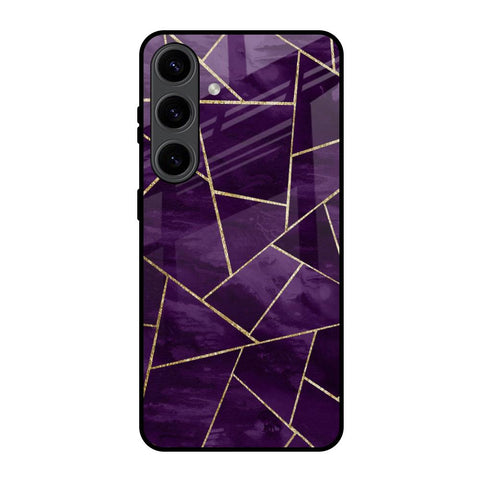 Geometric Purple Samsung Galaxy S24 5G Glass Back Cover Online