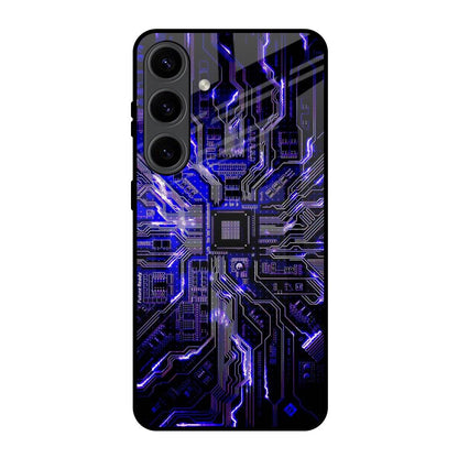 Techno Color Pattern Samsung Galaxy S24 5G Glass Back Cover Online