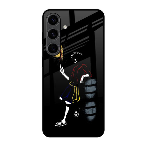 Luffy Line Art Samsung Galaxy S24 5G Glass Back Cover Online