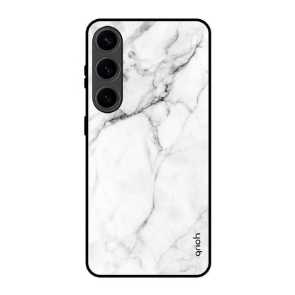 Modern White Marble Samsung Galaxy S24 5G Glass Back Cover Online