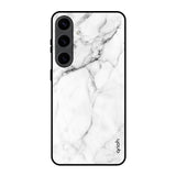 Modern White Marble Samsung Galaxy S24 5G Glass Back Cover Online