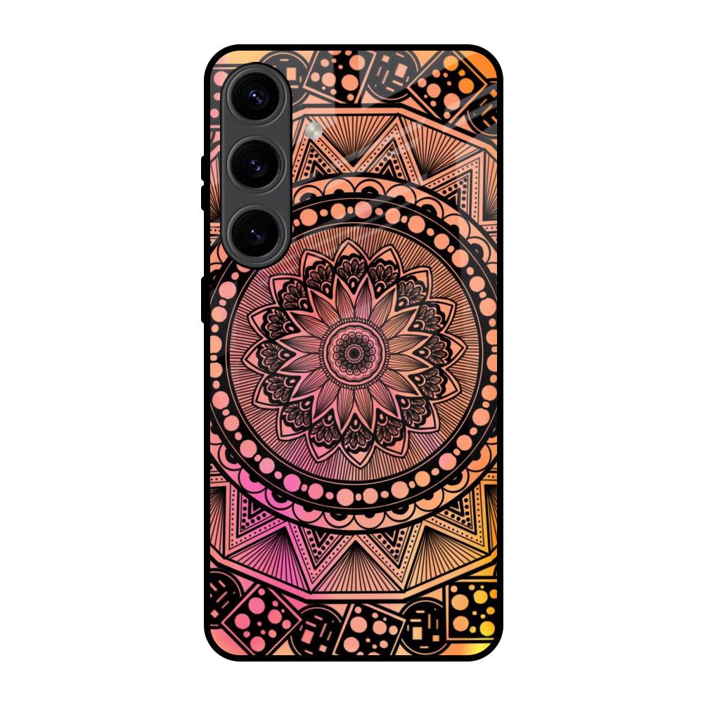 Floral Mandala Samsung Galaxy S24 5G Glass Back Cover Online