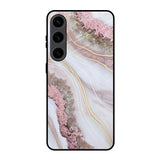 Pink & Gold Gllitter Marble Samsung Galaxy S24 5G Glass Back Cover Online