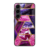 Electroplated Geometric Marble Samsung Galaxy S24 5G Glass Back Cover Online