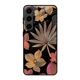 Lines Pattern Flowers Samsung Galaxy S24 5G Glass Back Cover Online