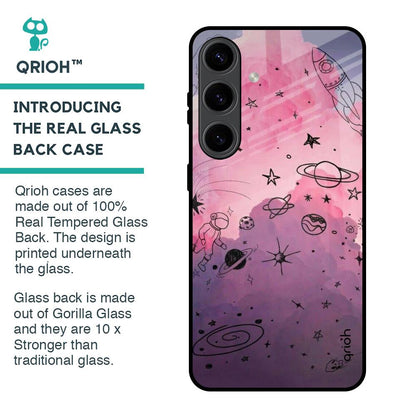 Space Doodles Glass Case for Samsung Galaxy S24 5G