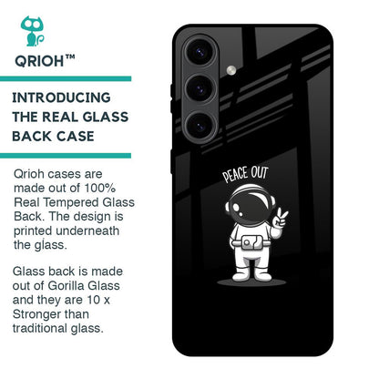 Peace Out Astro Glass Case for Samsung Galaxy S24 5G