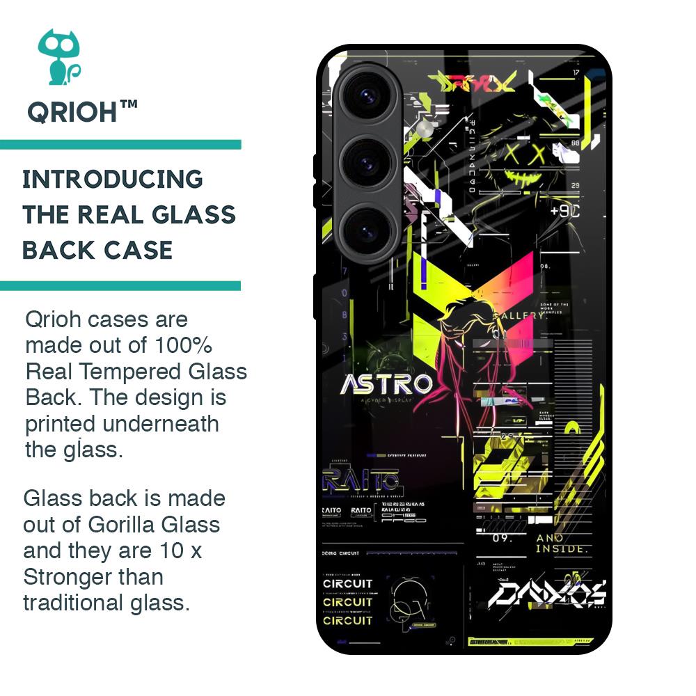 Astro Glitch Glass Case for Samsung Galaxy S24 5G